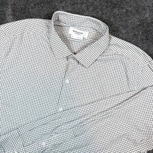 Ministry of Supply XL Performance Dress Shirt Grid Stretch Button Up Mens